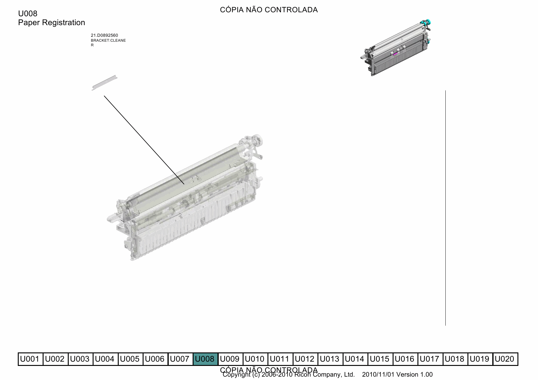 RICOH Aficio MP-C3001 C3501 D086 D087 Parts Catalog-3